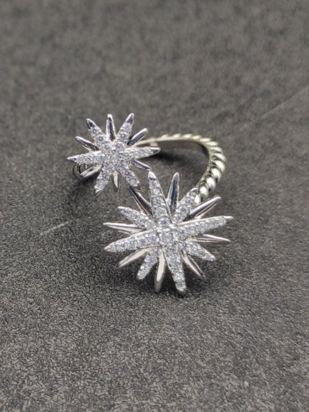 David Yurman 925 Silver Rings with Original Pouch